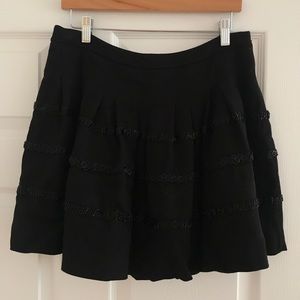 Black beaded mini skirt for winter